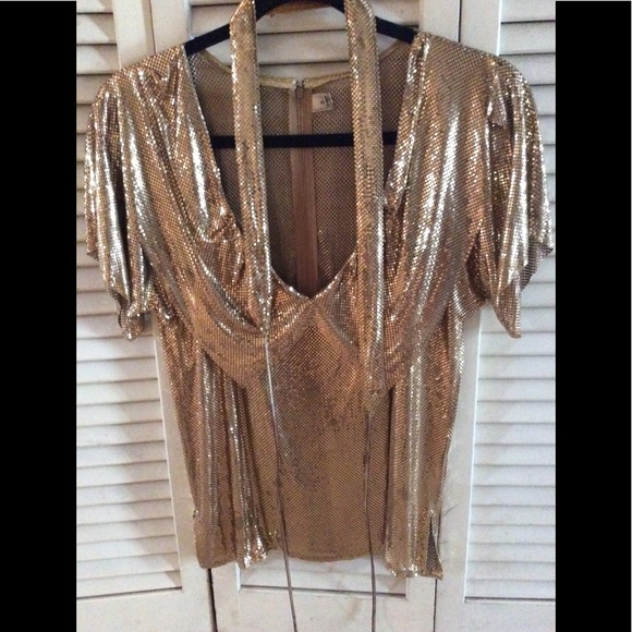 mesh top gold